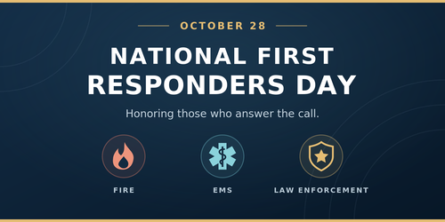 National First Responders Day Graphic